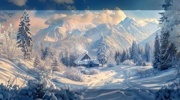 magnifique hiver la nature paysage incroyable Montagne photo