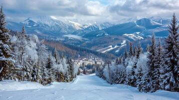 magnifique hiver la nature paysage incroyable Montagne photo