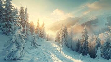 magnifique hiver la nature paysage incroyable Montagne photo