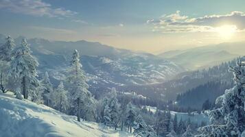 magnifique hiver la nature paysage incroyable Montagne photo