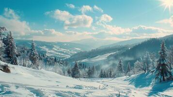 magnifique hiver la nature paysage incroyable Montagne photo