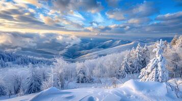 magnifique hiver la nature paysage incroyable Montagne photo