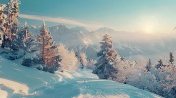 magnifique hiver la nature paysage incroyable Montagne photo