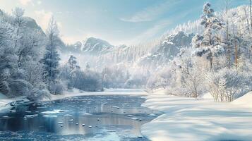 magnifique hiver la nature paysage incroyable Montagne photo