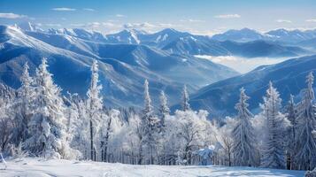 magnifique hiver la nature paysage incroyable Montagne photo