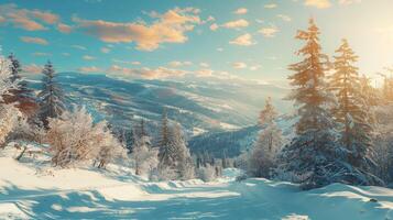 magnifique hiver la nature paysage incroyable Montagne photo