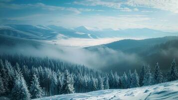 magnifique hiver la nature paysage incroyable Montagne photo