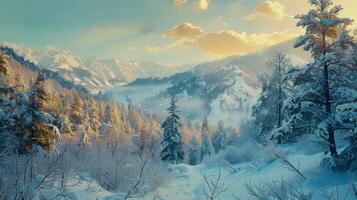 magnifique hiver la nature paysage incroyable Montagne photo