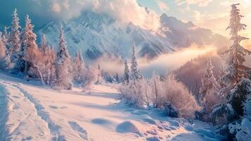 magnifique hiver la nature paysage incroyable Montagne photo