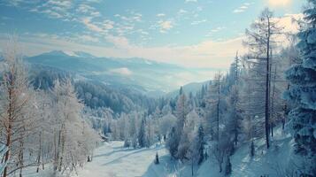 magnifique hiver la nature paysage incroyable Montagne photo