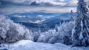 magnifique hiver la nature paysage incroyable Montagne photo