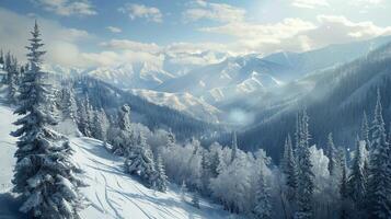 magnifique hiver la nature paysage incroyable Montagne photo