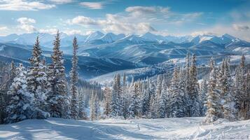 magnifique hiver la nature paysage incroyable Montagne photo