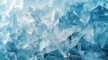 le la glace est bleu et il est fusion, création une sens de mouvement et changement photo