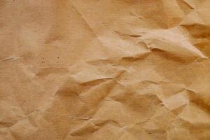 une marron papier texture avec froissé bords photo