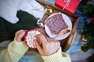 Noël boîte cadeau journée photo