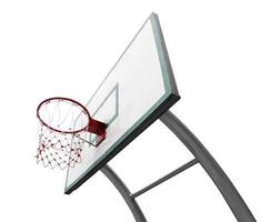 panier de basket sur fond blanc photo