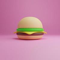 hamburger illustration 3d photo
