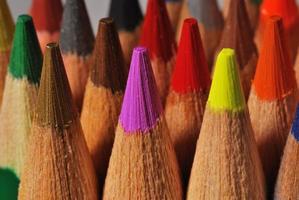 vue détaillée du crayon de couleur photo