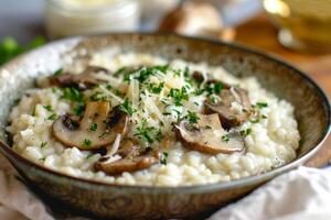 crémeux champignon Risotto photo