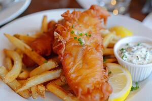 fish and chips croustillant photo