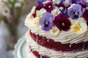 gâteau de velours rouge photo