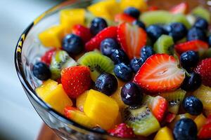 coloré fruit salade photo