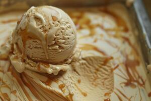 glace au caramel photo