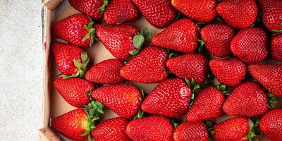fraise rouge baies Frais mûr fruit apéritif repas nourriture casse-croûte sur le table copie espace nourriture photo