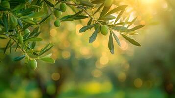 proche en haut de vert feuilles sur arbre. générative-ai photo