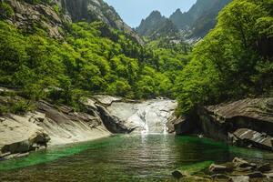 paysage de monter kumgang touristique Région situé dans kangwon faire, Nord Corée photo