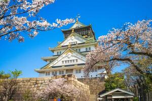 tenshukaku la tour de le Osaka Château à Osaka ville dans Japon photo