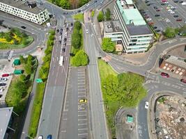 haute angle vue de Wolverhampton ville de métropolitain arrondissement dans le Ouest les Midlands, Angleterre, uni Royaume. mai 4ème, 2024 photo