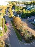 aérien vue de central nordampton ville de le Northamptonshire, Angleterre uni Royaume. octobre 25, 2023 photo