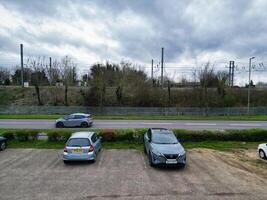 aérien vue de Résidentiel biens à Nord luton ville de Angleterre Royaume-Uni. Mars 19ème, 2024 photo