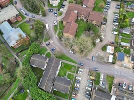 aérien vue de Résidentiel biens à Nord luton ville de Angleterre Royaume-Uni. Mars 19ème, 2024 photo