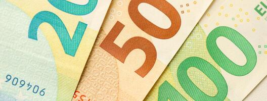 européen argent euro billets de banque. factures de européen syndicat devise photo