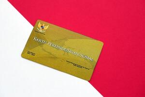 indonésien d'or social Sécurité carte à l'origine appelé kartu perlindungan sosie photo