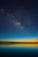 crépuscule ciel avec poussière d'étoiles. photo