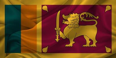 agitant sri lankais drapeau photo