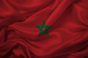 Maroc nationale drapeau agitant majestueusement photo