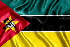 drapeau de mozambique est soie photo