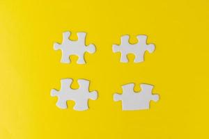 morceaux de puzzle blanc photo