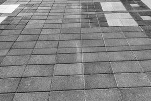 le texture de une pierre chaussée avec une perspective. photo
