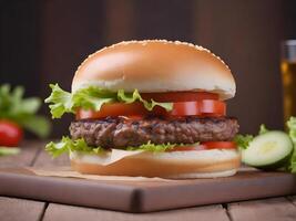 tentant juteux Burger illustration photo