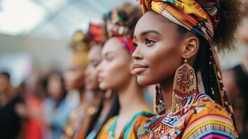 Contexte une culturel Festival célébrer la diversité et unité par mode photo