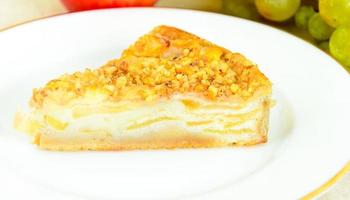 alimentation et alimentation saine. délicieuse tarte aux pommes. photo
