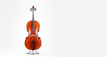 ai généré violon sur blanc Contexte génératif ai photo