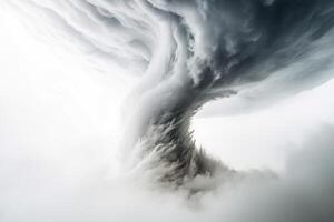 ai généré tornade sur blanc Contexte génératif ai photo