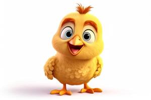 ai généré mignonne Animé poulet bébé génératif ai photo